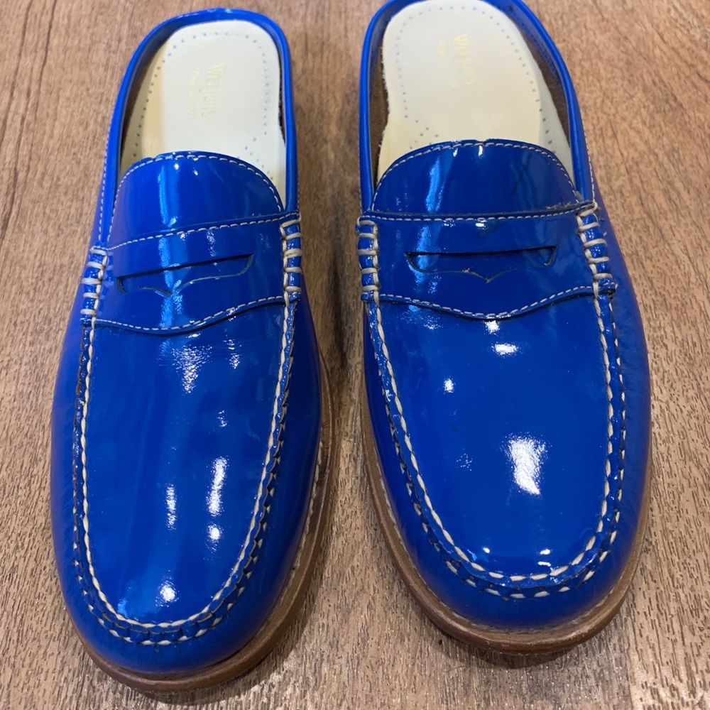 Bass mule weejun loafers - patent bright blue